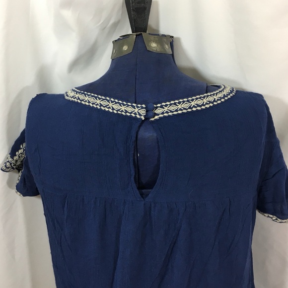 Lucky Brand Navy Blue Mini Dress Small Shift Tunic - Picture 4 of 8